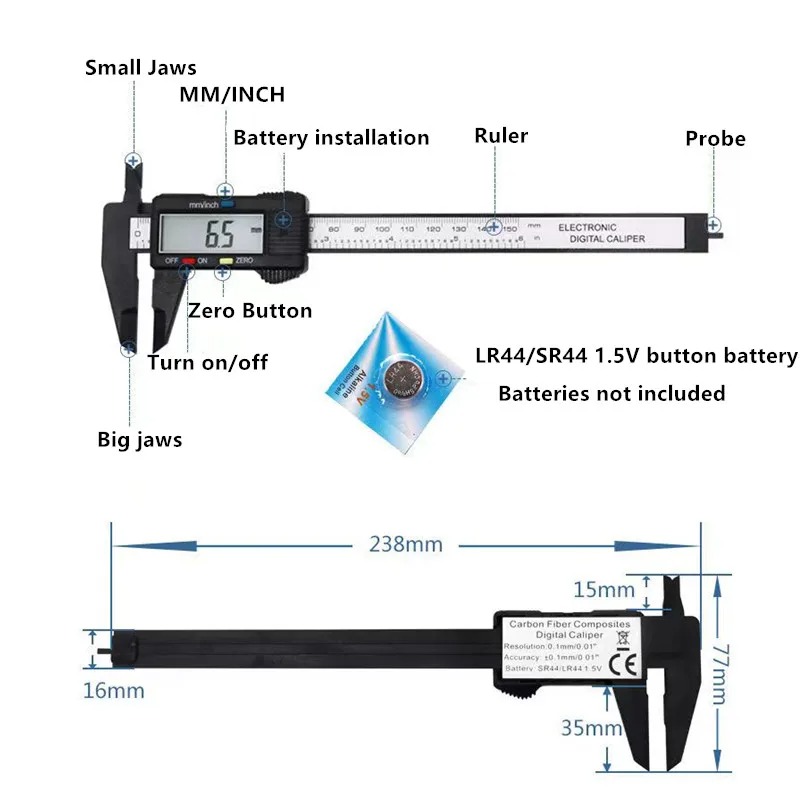 150mm 100mm Electronic Digital - Digital Caliper 150Mm Stainless Steel review and price